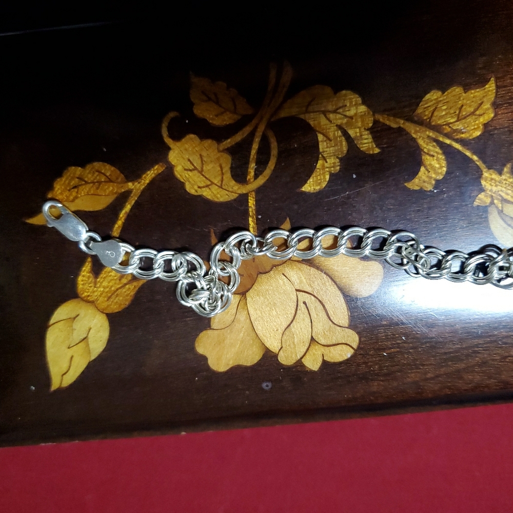 Sterling charm bracelet